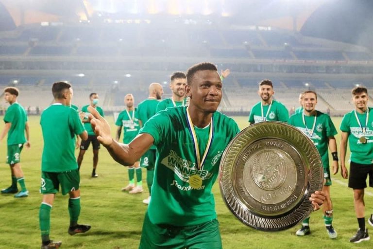 Super Eagles Ace Shehu Abdullahi Wins Super Cup Title With Cyprus Side AC Omonia