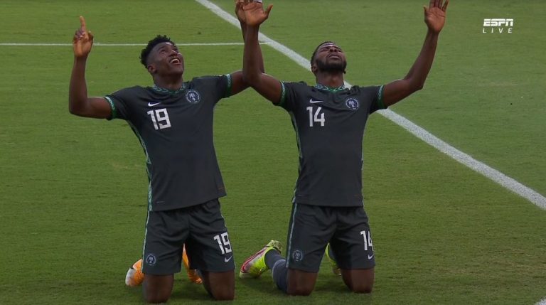It’s A Honour To Manu Garba – Match Winner Iheanacho Explains Goal Celebration With Awoniyi