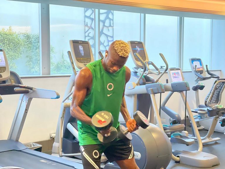 Okoye Out, Osimhen In, One Player Missing As 21 Super Eagles Players Take Part In First Training Session