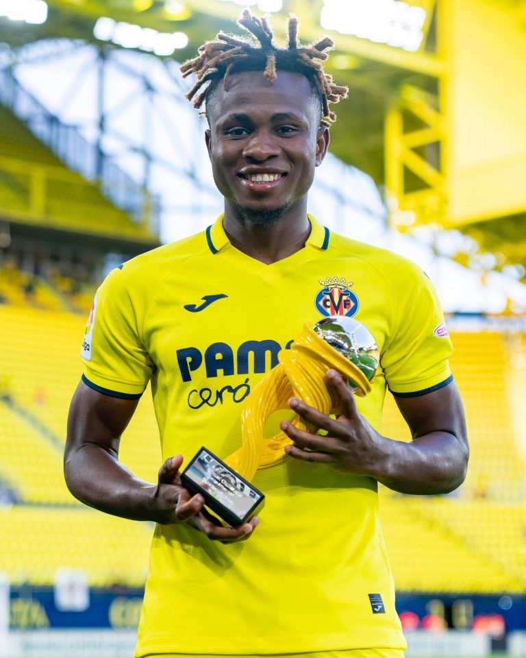 Samuel Chukwueze Picks Up Award Of Best African Player In LaLiga