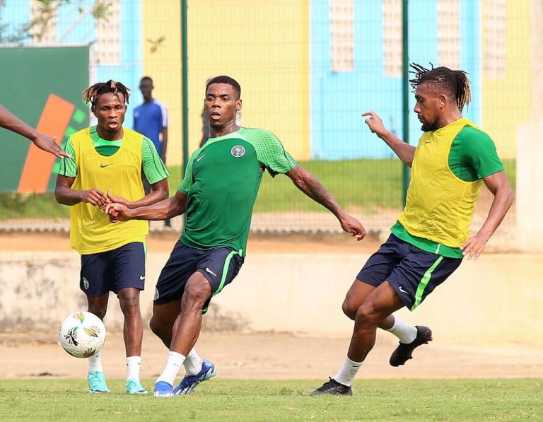 How Super Eagles Lined Up In Yesterday’s Training Game- Ekong Back In Favour, Bassey Moved To Left Back