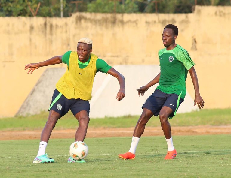 Osimhen, Yusuf Missing From Super Eagles Training, Iheanacho, Onuachu Trains For The First Time