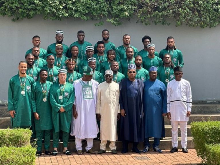 Tinubu Confers National Honour On Super Eagles Players, Gifts Them Houses In Abuja After Their AFCON Show