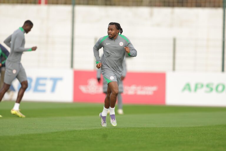 He Hasn’t Stop Scoring – Back In Favour Striker Wows Chelle With Goals In Super Eagles Training