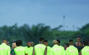 Super Eagles Training: Ilenikhena Thrills Chelle With Shooting Abilities